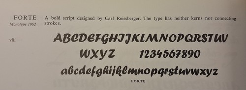 Forte 24pt letterpress type - forte,