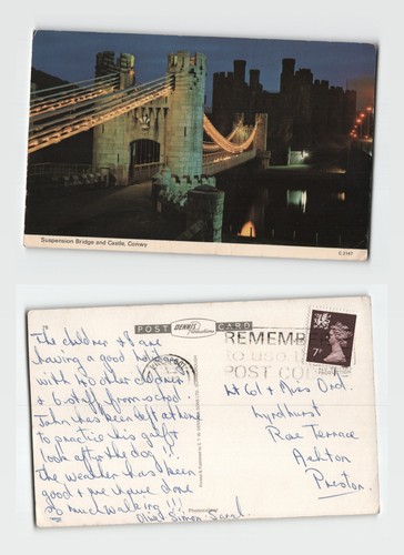 Postcard suspension bridge - -,