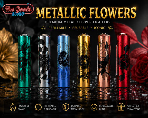 Clipper metallic flowers flint - metallic,