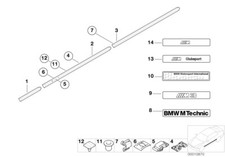BMW Genuine M Technic Rear Left NS Fender Moulding Fits E36 51132233689