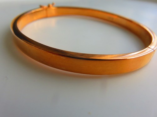 Gold bangle carat hinged - gold,