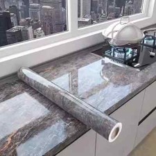 Self Adhesive Kitchen Worktop Covering Vinyl Wrap Cupboard Door Marble Sticker U