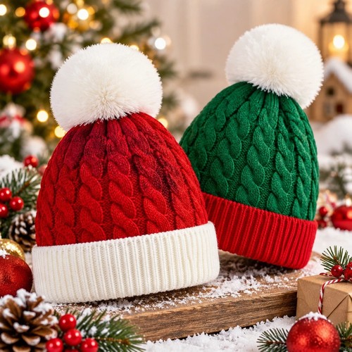 Christmas knitted bobble - christmas,