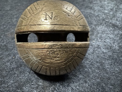 Antique brass crotal - antique,