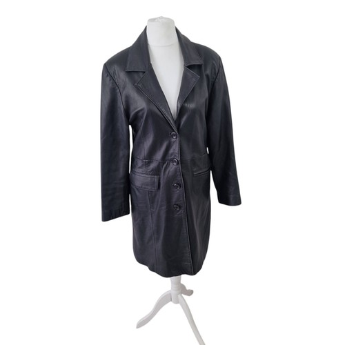 Vallentino long leather coat - vallentino,