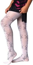 Bratz Skull Tights White Black