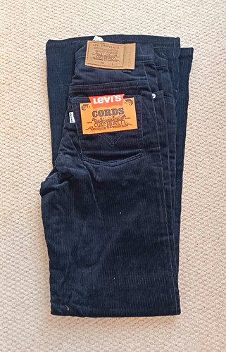 Levi cords black corduroy - black,