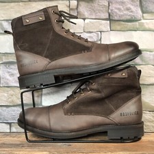 883 Police Men’s Case Brown Leather & Synthetic Lace Up/ Zip Boots - UK 9 /EU 43