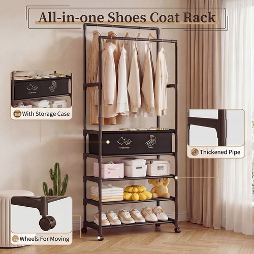Metal clothes rack double - metal,