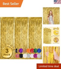 3 Pack 3.3x8.2 Feet Gold Foil