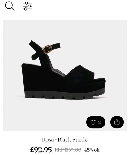 Calla rosa black - calla, suede