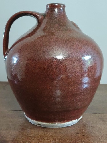 Large stoneware flagon with - flagon,