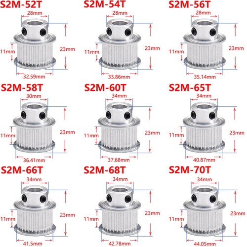 S2m 70t timing - 52-70t, pulley