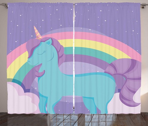 Unicorn curtains nursery - unicorn,