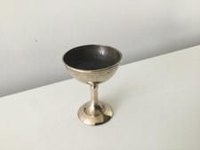 Antique solid brass French egg cup brass shot glass tumbler