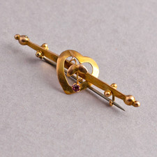 9ct Rose/Yellow GOLD BROOCH