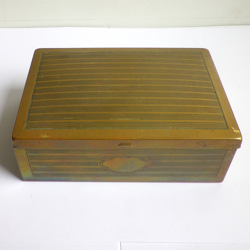 Vintage brass metal cigarette - metal,