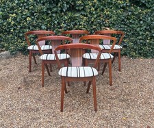 VINTAGE 1960'S GREAVES & THOMAS 'PUT-U-UP DINING CHAIRS X 6