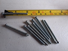 Meccano Compatible 10 x Zinc Cheese Head Slotted Bolts 50mm (2") Great Condition