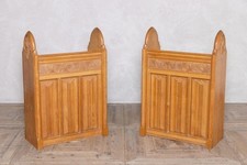 SOLID ENGLISH OAK FRONT OF HOUSE LECTERN STAND WITH CARVINGS