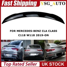 Rear Boot Spoiler Lip Wing Kit Gloss Black Fits Mercedes CLA Class W118 C118 19+