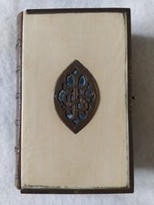 1866 Book Of Common Prayer & New Testament. Ivory With I.H.S. Christogram.