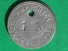 Clay Cross Colliery No 7 Pit Parkhouse large Lamp Check coal miners mining token