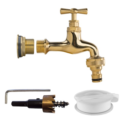 Brass water butt kit - 3/4"-,