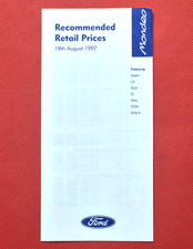 1997 Aug FORD MONDEO Price