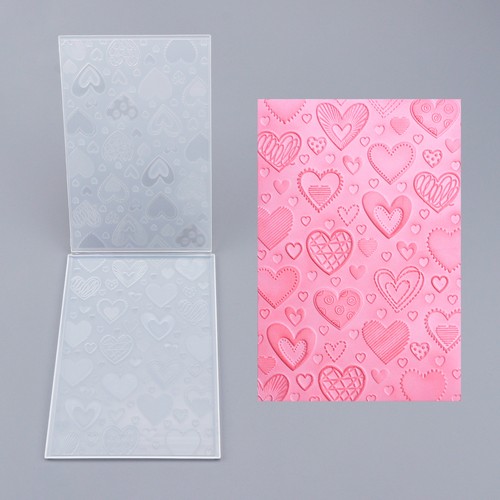 Hearts pattern embossing - hearts,