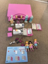 Playmobil City Life Clothes Fashion Shop Boutique 5611  With Pink Case & extras 