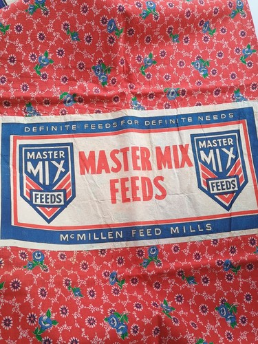 Vintage full feedsack fabric - vintage,