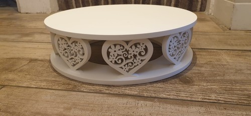 Scroll heart cake stand - heart,
