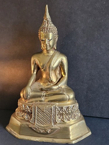 Antique brass thai buddha - antique,