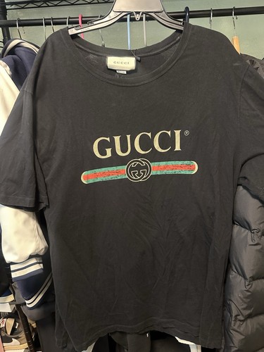 Gucci black logo cotton men - gucci,