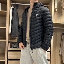 Montirex Mens Stratus Padded Puffer Jacket Size M Black Synthetic Outdoor Hood