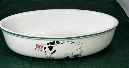 Hornsea pottery farmyard - farmyard, oval
