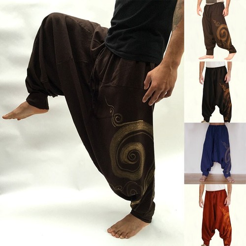 Men loose yoga harem pants - men's,