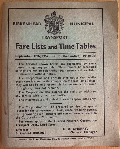 Birkenhead transport 1956 bus - transport,