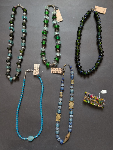 African chunky glass jewellery - glass,