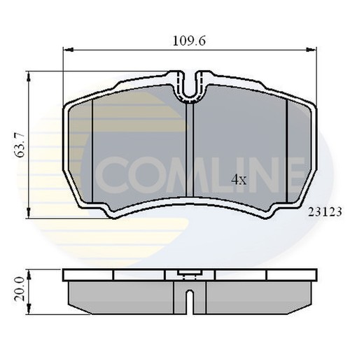 Brake pads set for - pads, iveco