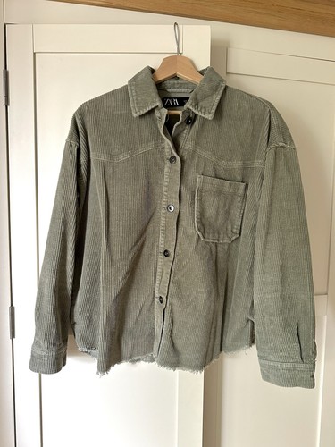 Zara khaki green corduroy - zara,