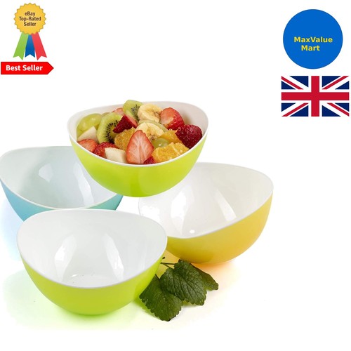 Modern white cereal bowls - bowls, set
