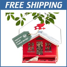 Rustic Red Wild Bird Feeder -