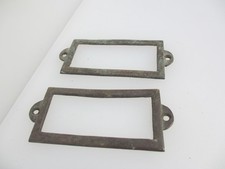 Victorian brass index card - brass,