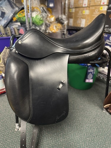 Amerigo black leather - leather, 17.5"