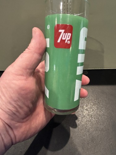 Vintage 7up lemonade glass - vintage,