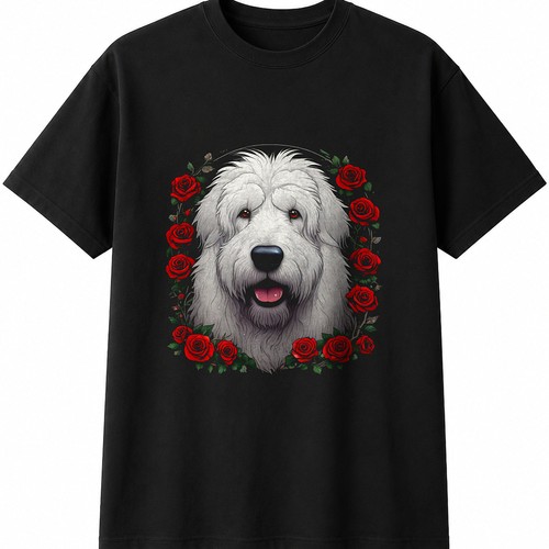 Old english sheepdog with - english,