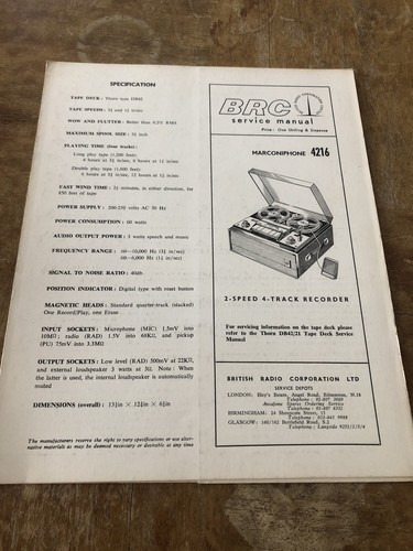 Brc service manual model - service,