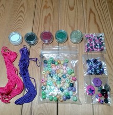Kids Craft set Bundle Glitter, Thread & Beads